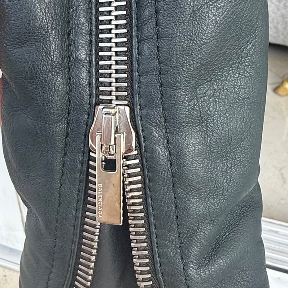 Balenciaga Lambskin Leather Biker Jacket Small US 2/4 FR 36 - Picture 7 of 8